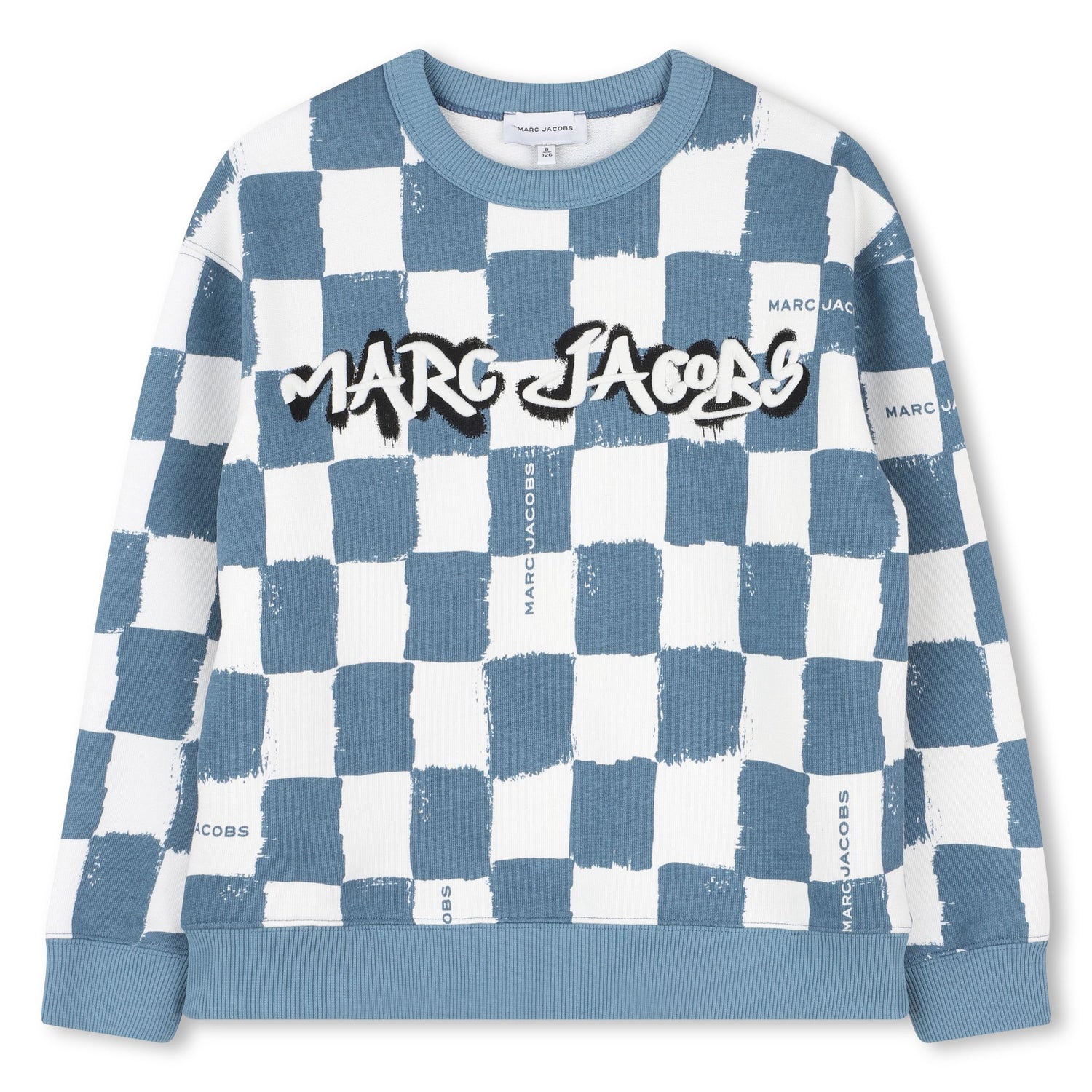 Blue Checkered Cotton Sweatshirt The Marc Jacobs