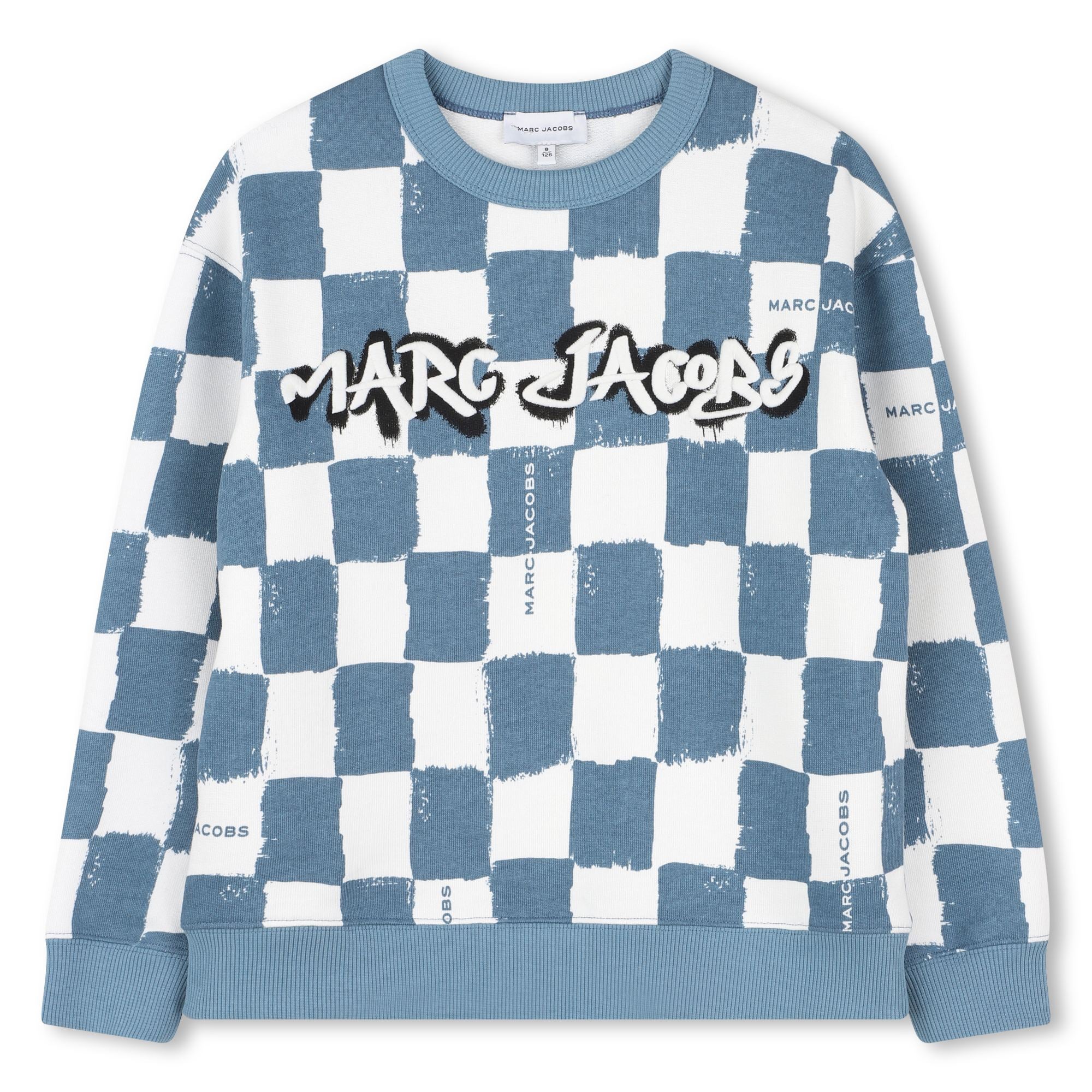 Blue Checkered Cotton Sweatshirt The Marc Jacobs