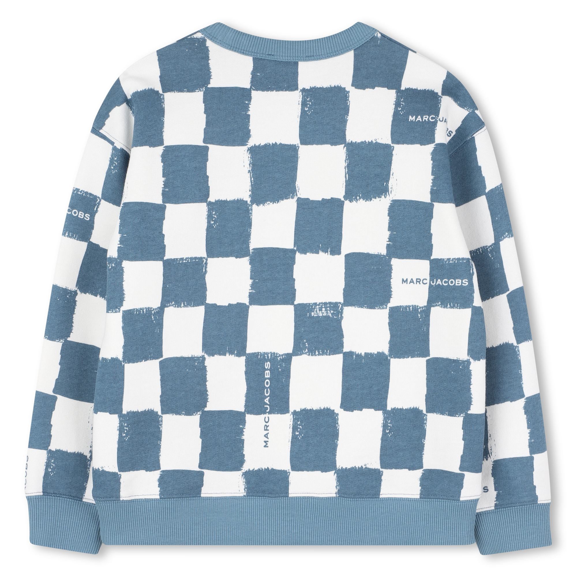 Blue Checkered Cotton Sweatshirt The Marc Jacobs