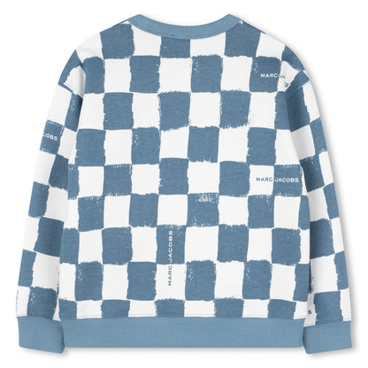 Blue Checkered Cotton Sweatshirt The Marc Jacobs