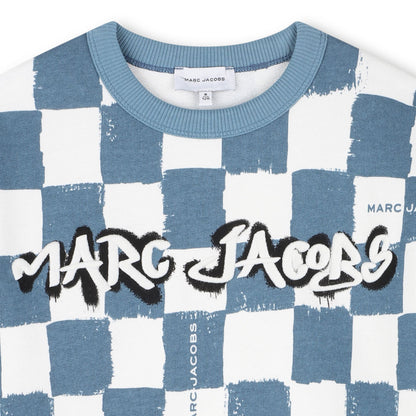 Blue Checkered Cotton Sweatshirt The Marc Jacobs
