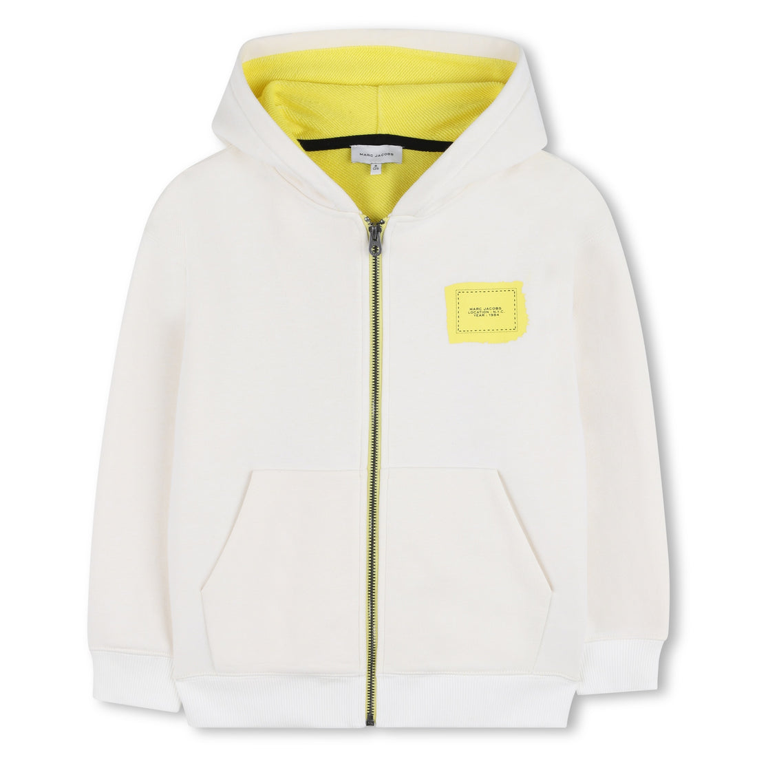 Cream Two Tone Zip Hoodie The Marc Jacobs