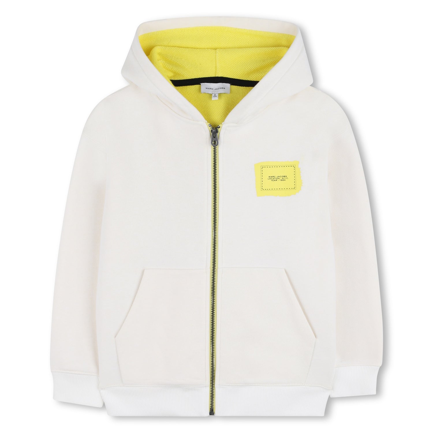 Cream Two Tone Zip Hoodie The Marc Jacobs