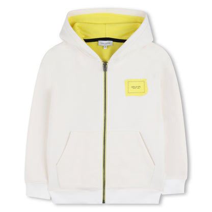 Cream Two Tone Zip Hoodie The Marc Jacobs