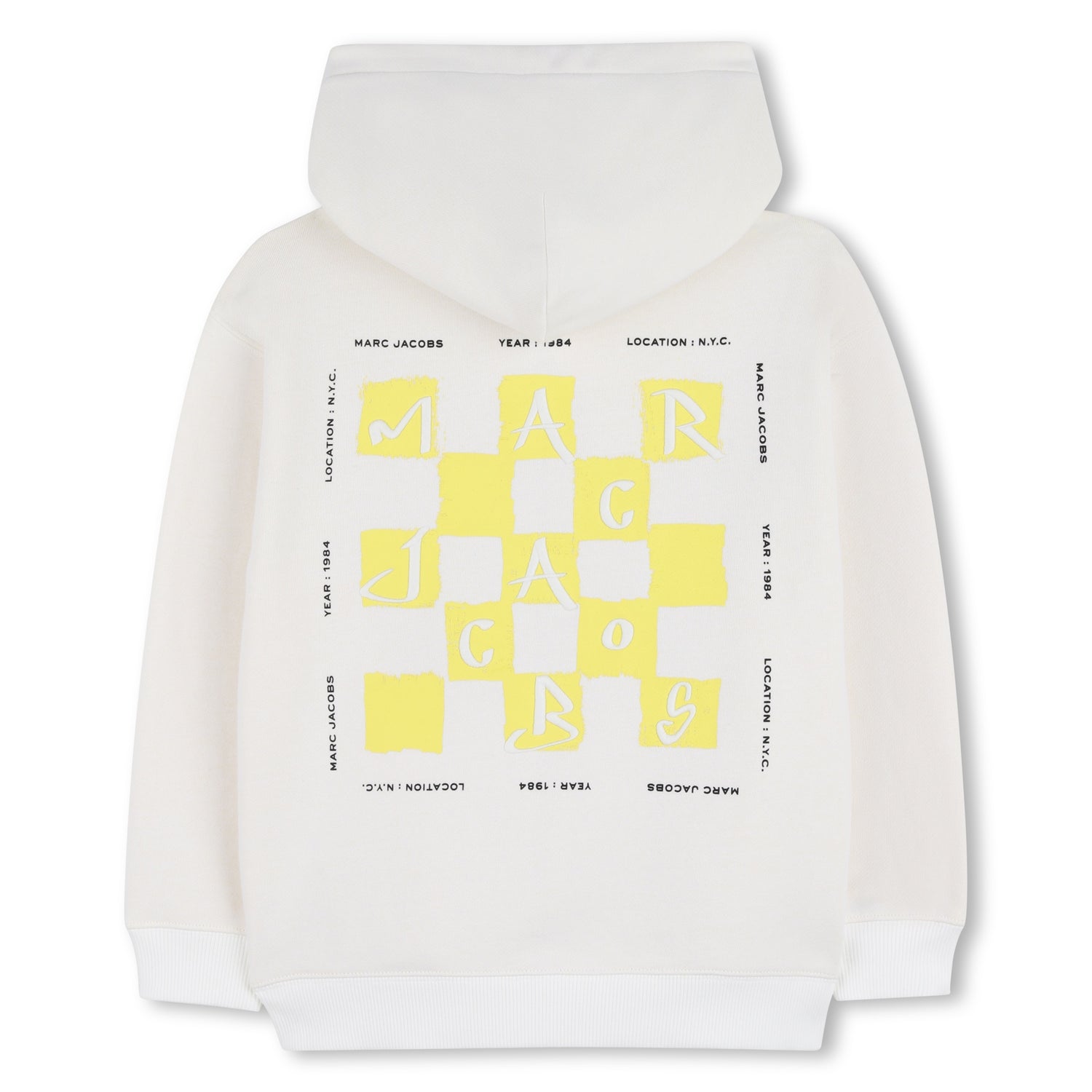 Cream Two Tone Zip Hoodie The Marc Jacobs