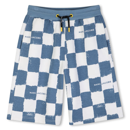 Blue Checkered Fleece Shorts The Marc Jacobs