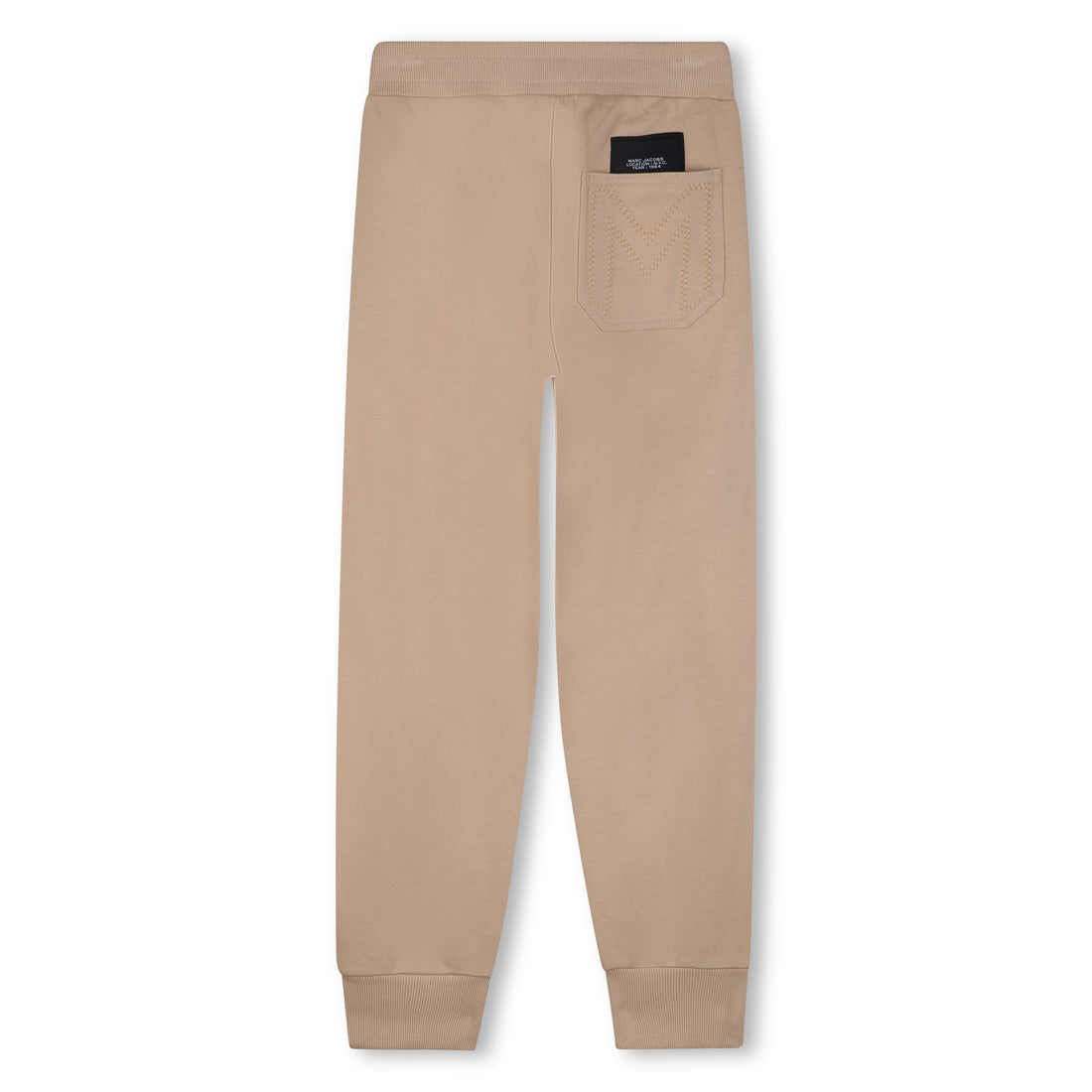 Beige Fleece Jogger Pants with Side Logo Trim The Marc Jacobs