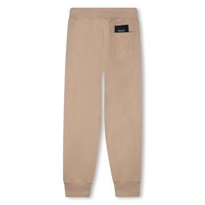 Beige Fleece Jogger Pants with Side Logo Trim The Marc Jacobs