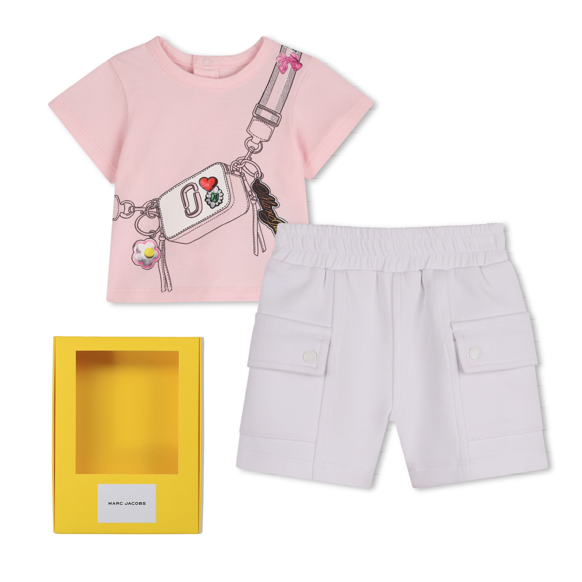 Pink T-Shirt and Shorts Set The Marc Jacobs
