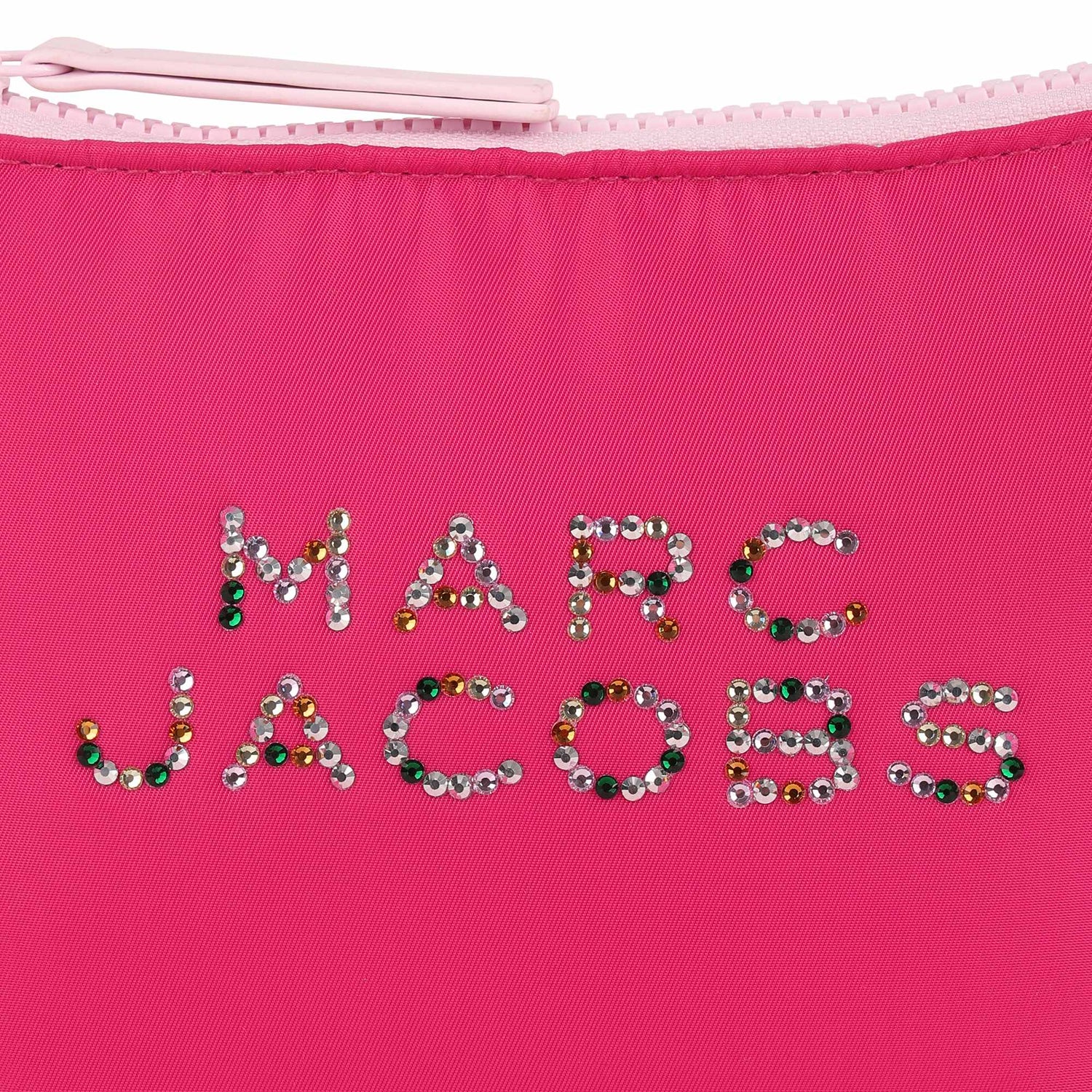 Pink Crossbody Bag with Rhinestone Logo The Marc Jacobs