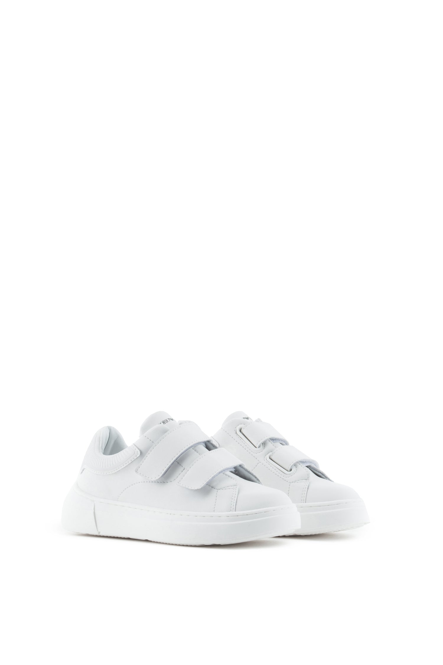 White Leather Velcro Sneakers