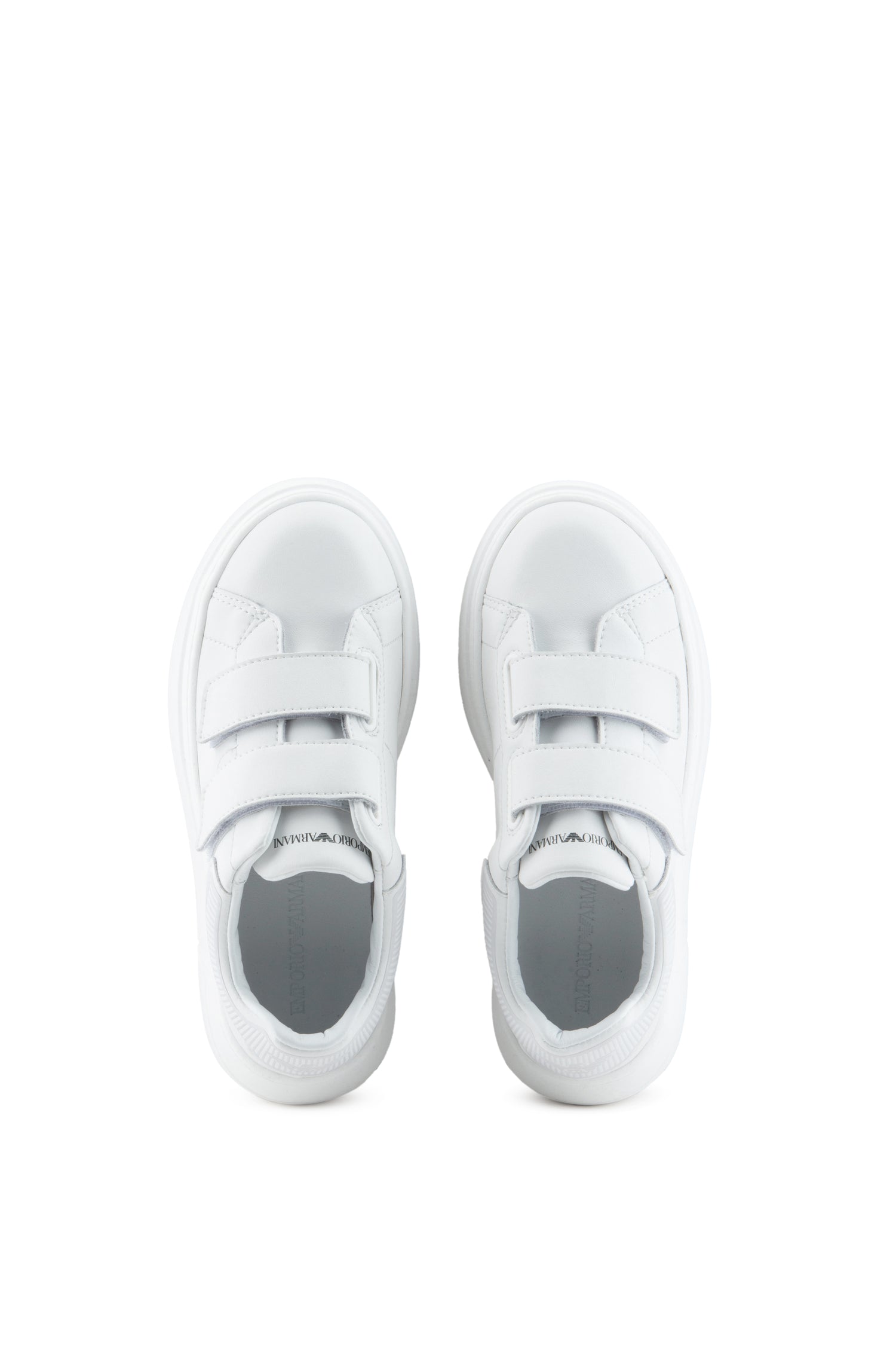 White Leather Velcro Sneakers