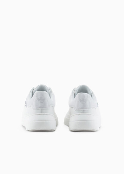 White Leather Velcro Sneakers