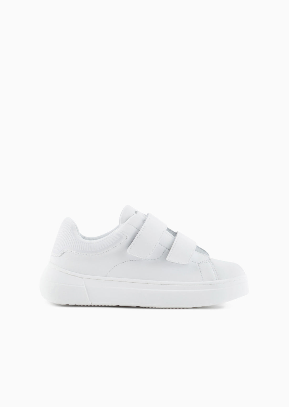 Toddler White Leather Velcro Sneakers