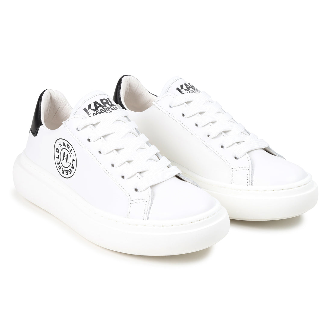 Leather Lace-Up Sneakers