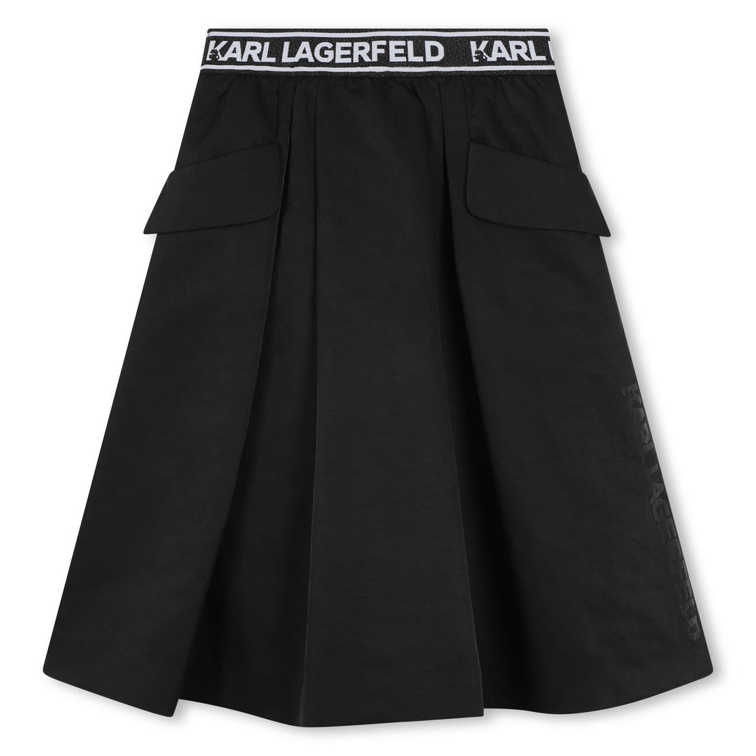 Midi Length Logo Jacquard Skirt