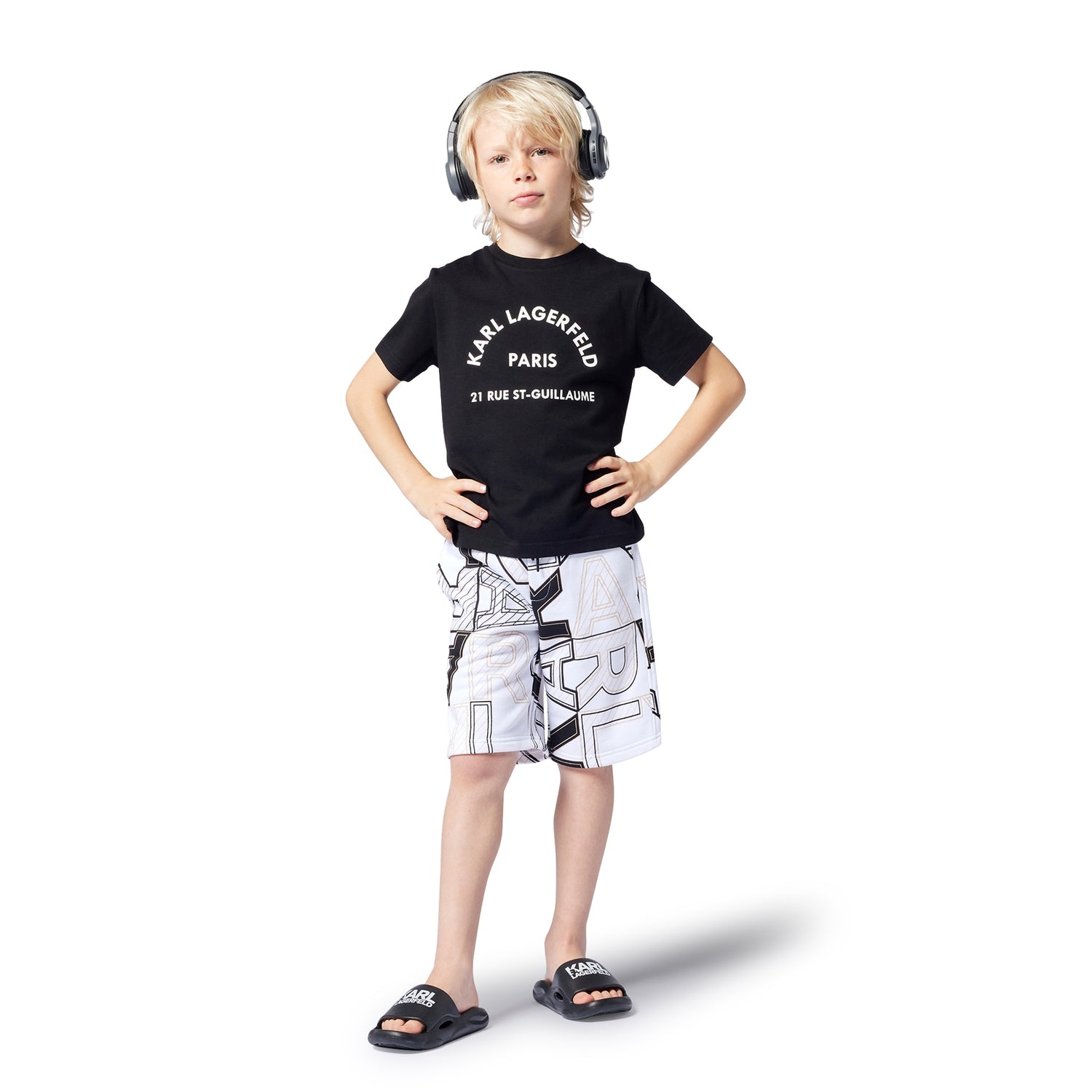 Graphic Print Bermuda Shorts for Kids