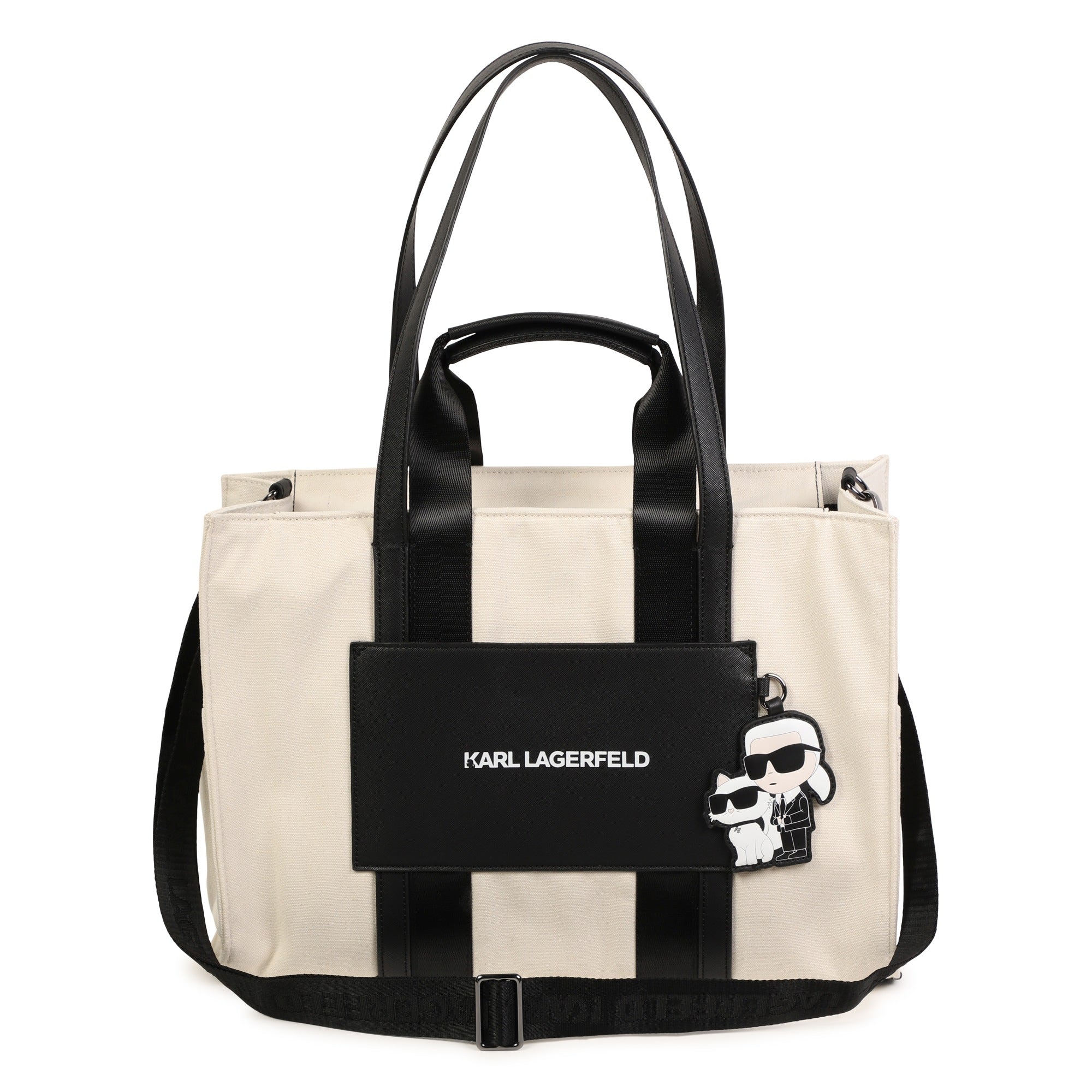 Designer Canvas Changing Bag with Karl &amp; Choupette Badge