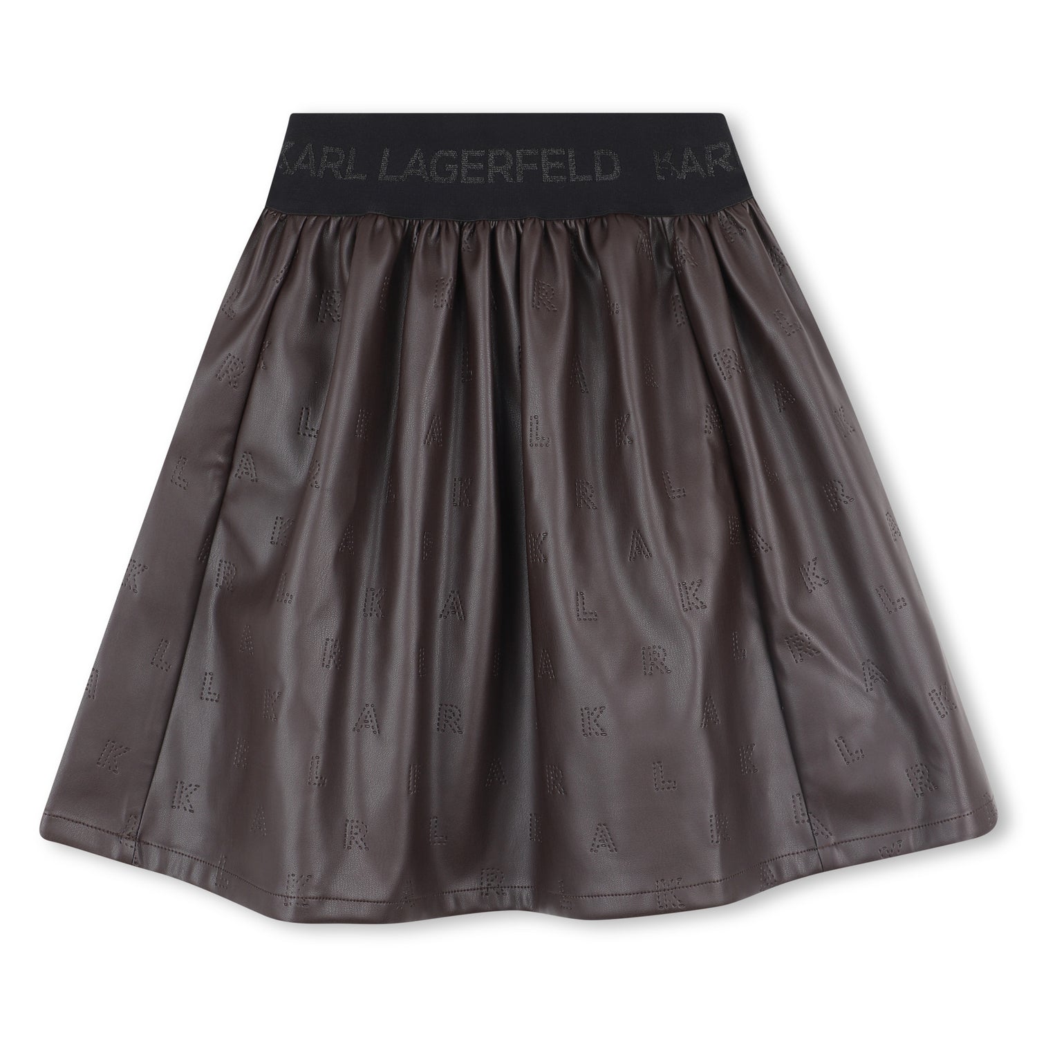 Girls Embossed Logo Skirt with Branded Elastic Waist