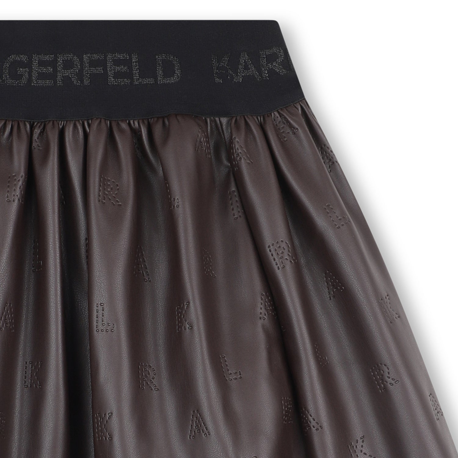Girls Embossed Logo Skirt with Branded Elastic Waist
