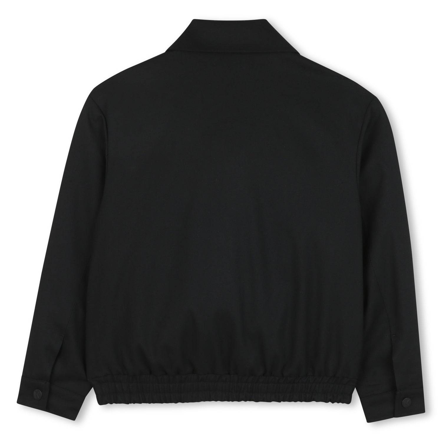Zip-Up Jacket with Logo Tape Detail, Black