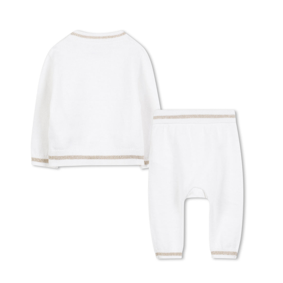 Baby Knitted Sweater and Leggings Set with Gold Signature Detail