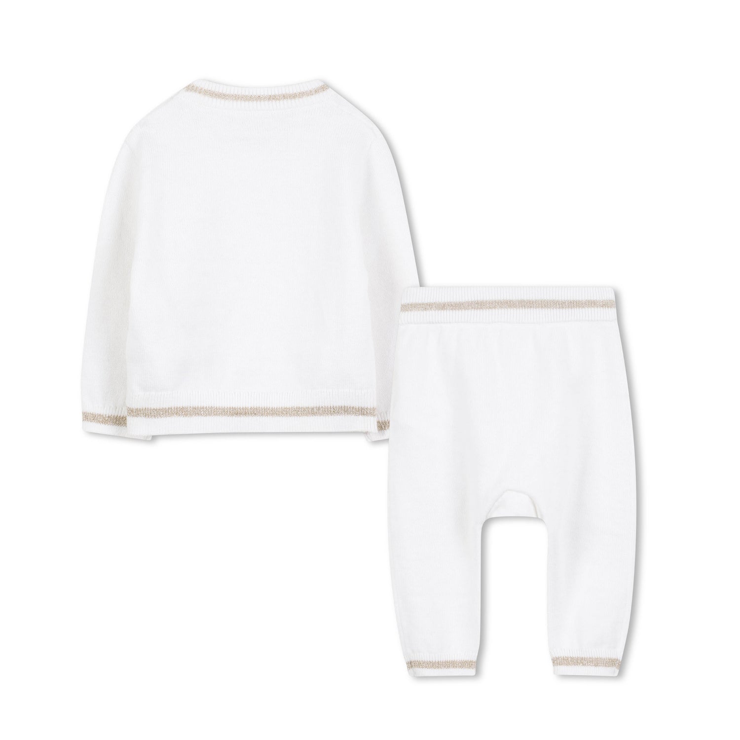 Baby Knitted Sweater and Leggings Set with Gold Signature Detail