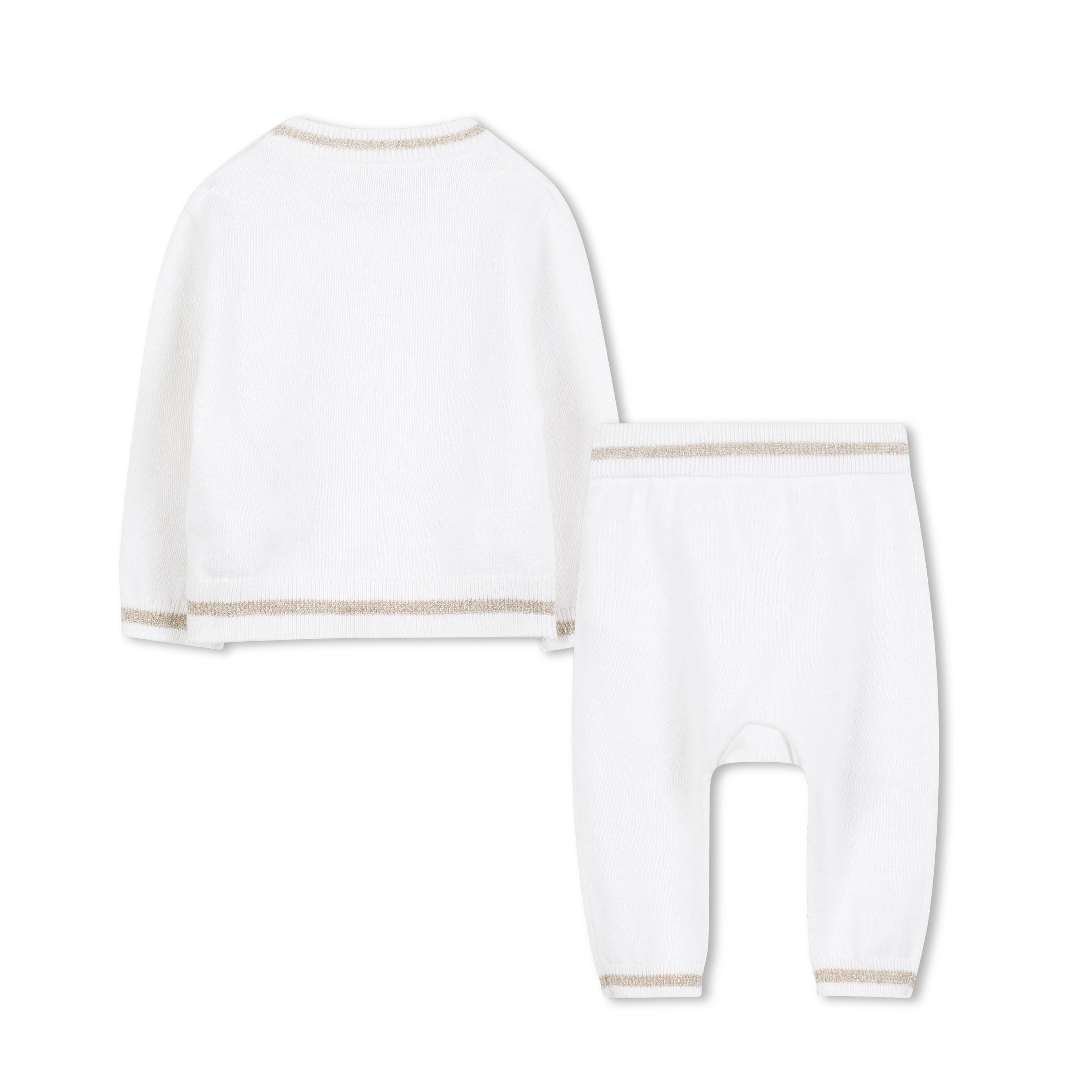 Baby Knitted Sweater and Leggings Set with Gold Signature Detail