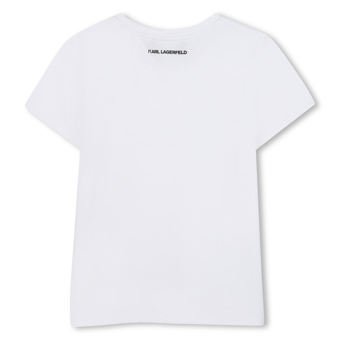 Short Sleeve Logo T-Shirt with Stud Detail, Milk White