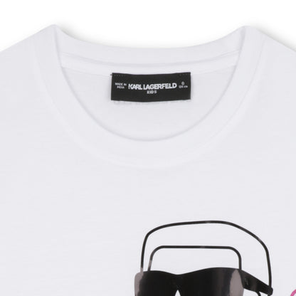 Short Sleeve Graphic Print T-Shirt, White-Pink