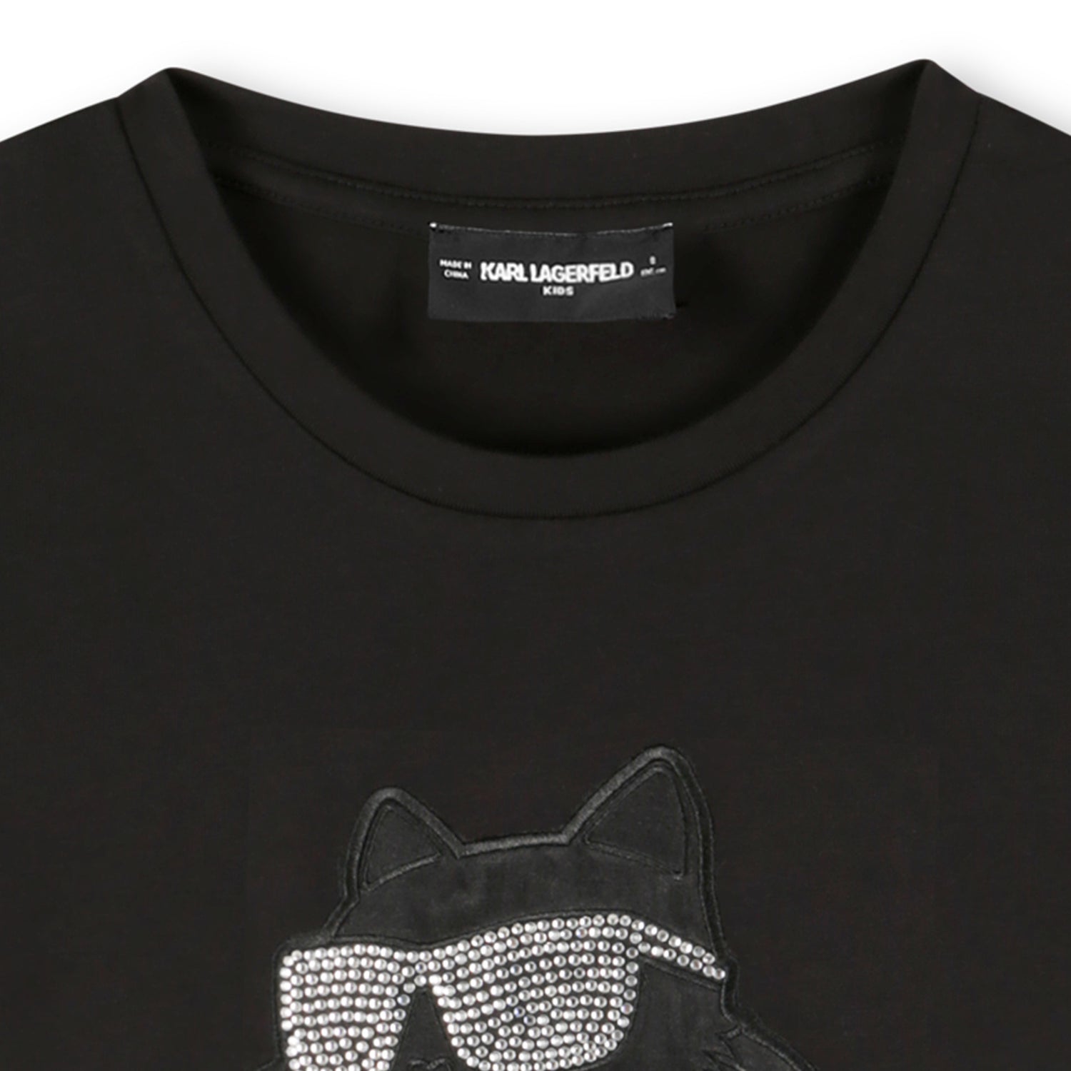 Short Sleeve T-Shirt with Choupette Motif, Black