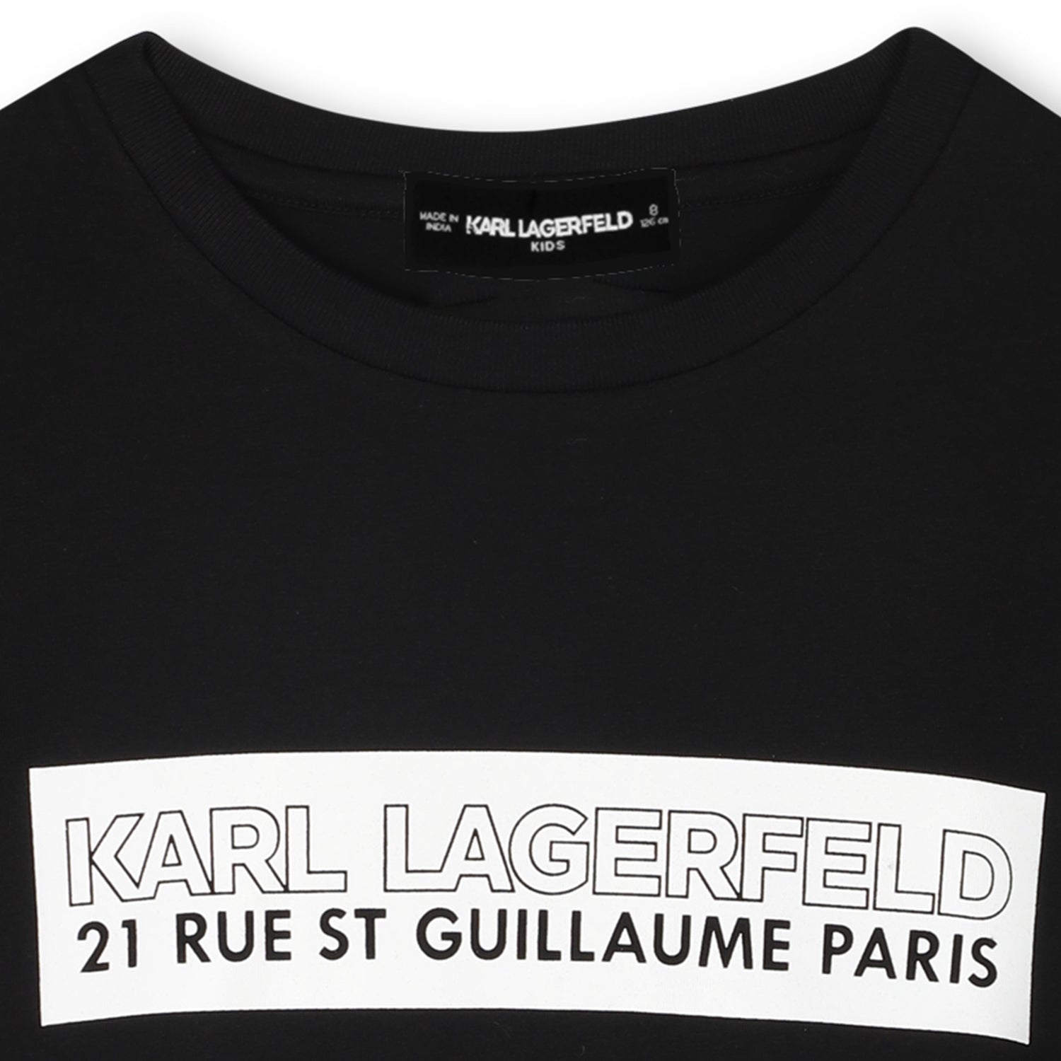 Short-Sleeve Organic Cotton Logo T-Shirt, White &amp; Black