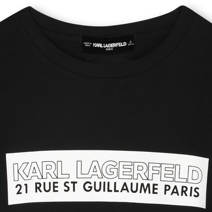 Short-Sleeve Organic Cotton Logo T-Shirt, White &amp; Black