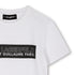 Short-Sleeve Organic Cotton Logo T-Shirt, White & Black Karl Lagerfeld Kids