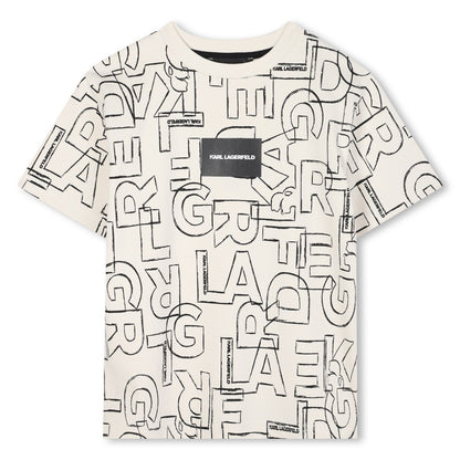 Short Sleeve Logo Print T-Shirt, Off-White
