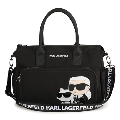 Black Changing Bag with Karl and Choupette Print
