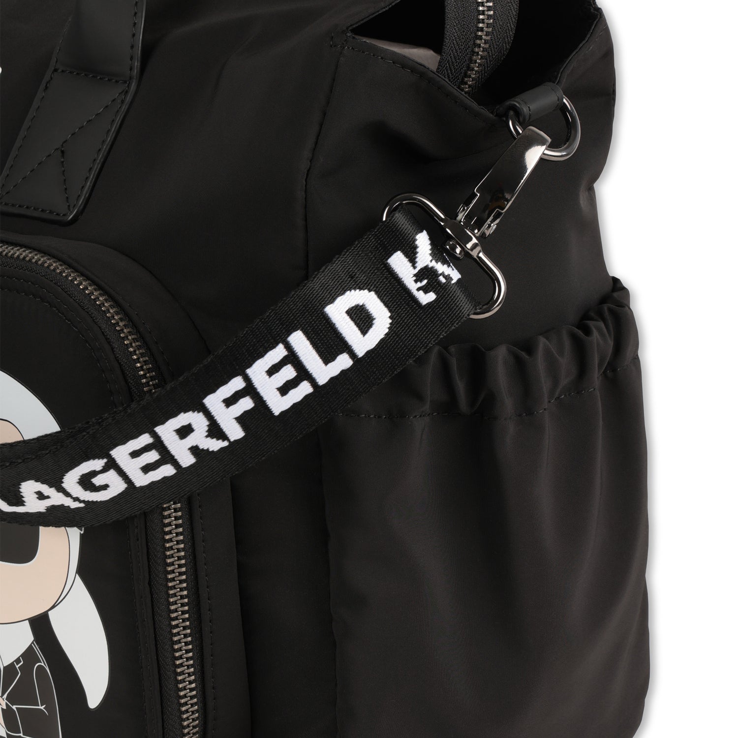 Black Changing Bag with Karl and Choupette Print