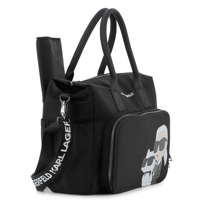 Black Changing Bag with Karl and Choupette Print
