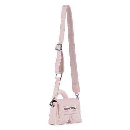 Mini Crossbody Bag with Faux Fur Detail, Light Pink