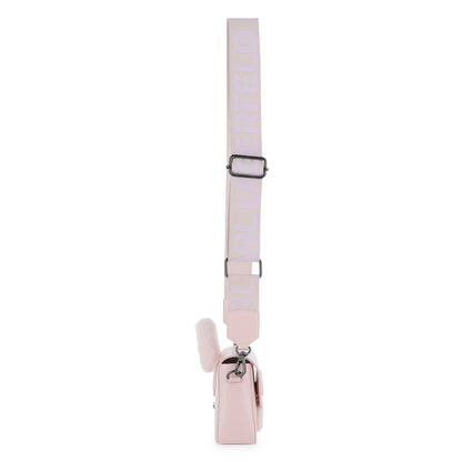 Mini Crossbody Bag with Faux Fur Detail, Light Pink