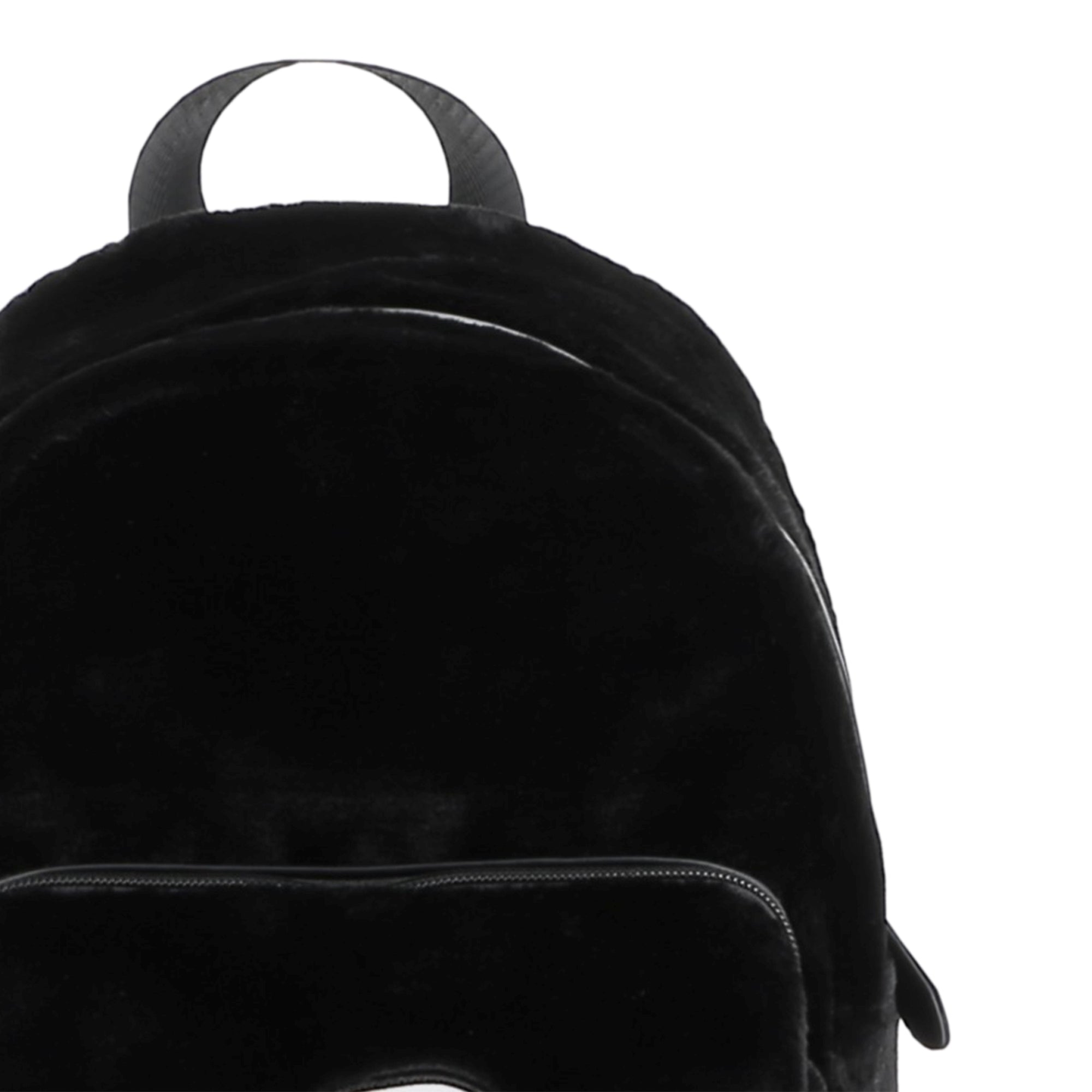 Black Faux Fur Backpack with Karl and Choupette Badge