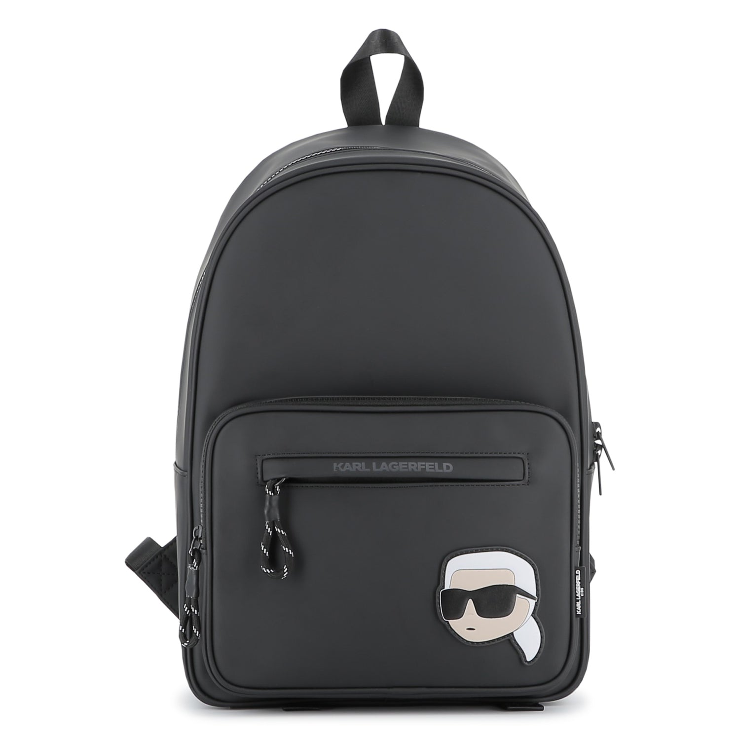 Charcoal Grey Backpack with Iconic Designer Motif and Multiple Pockets