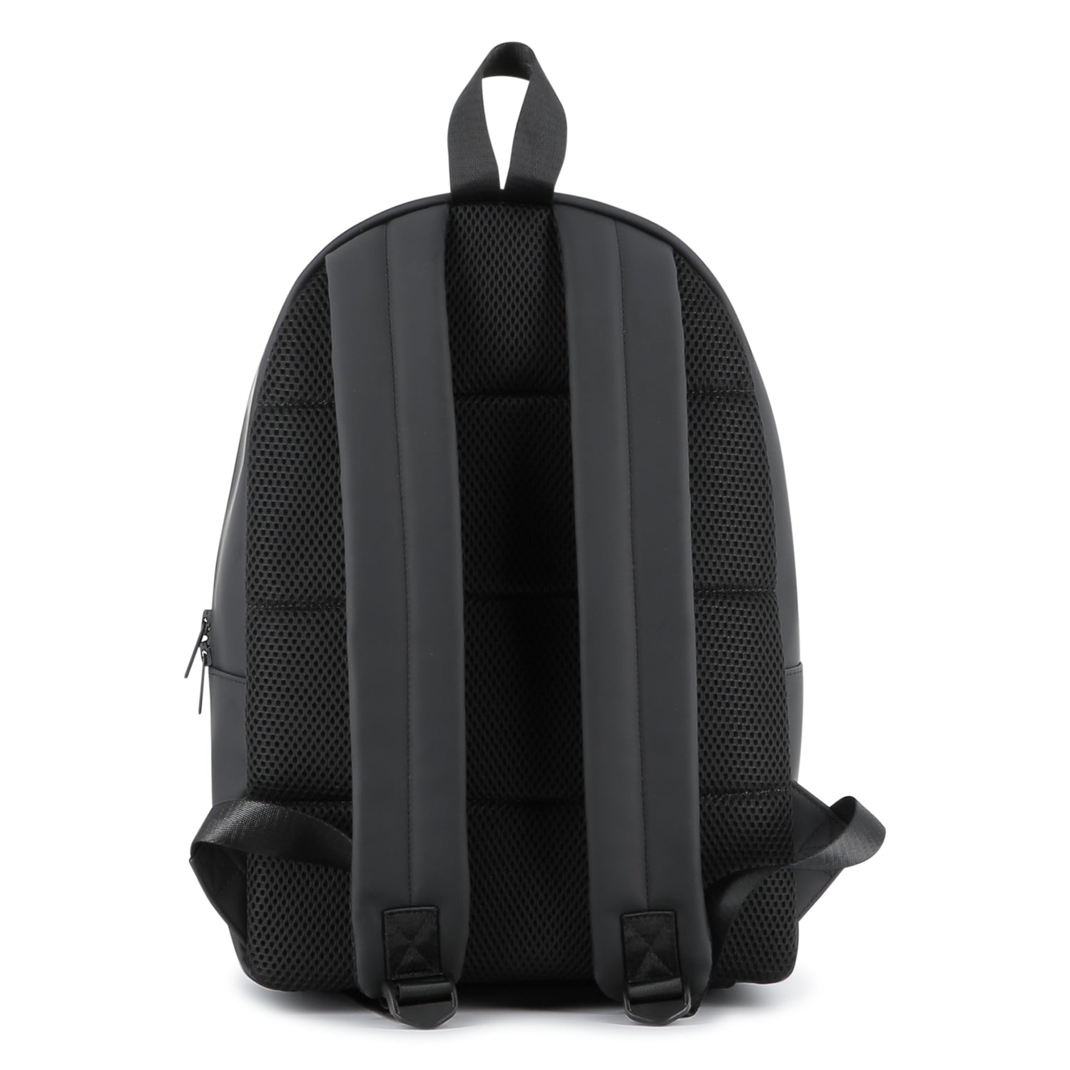 Charcoal Grey Backpack with Iconic Designer Motif and Multiple Pockets