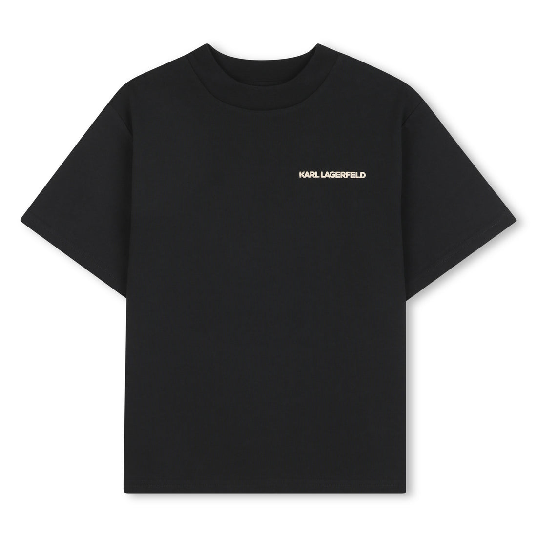Black Short Sleeve T-Shirt with Karl Lagerfeld Graphic Back Print