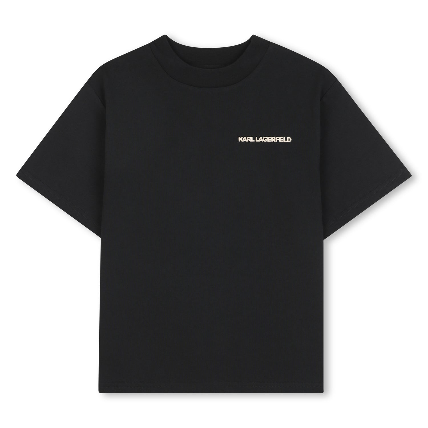 Black Short Sleeve T-Shirt with Karl Lagerfeld Graphic Back Print