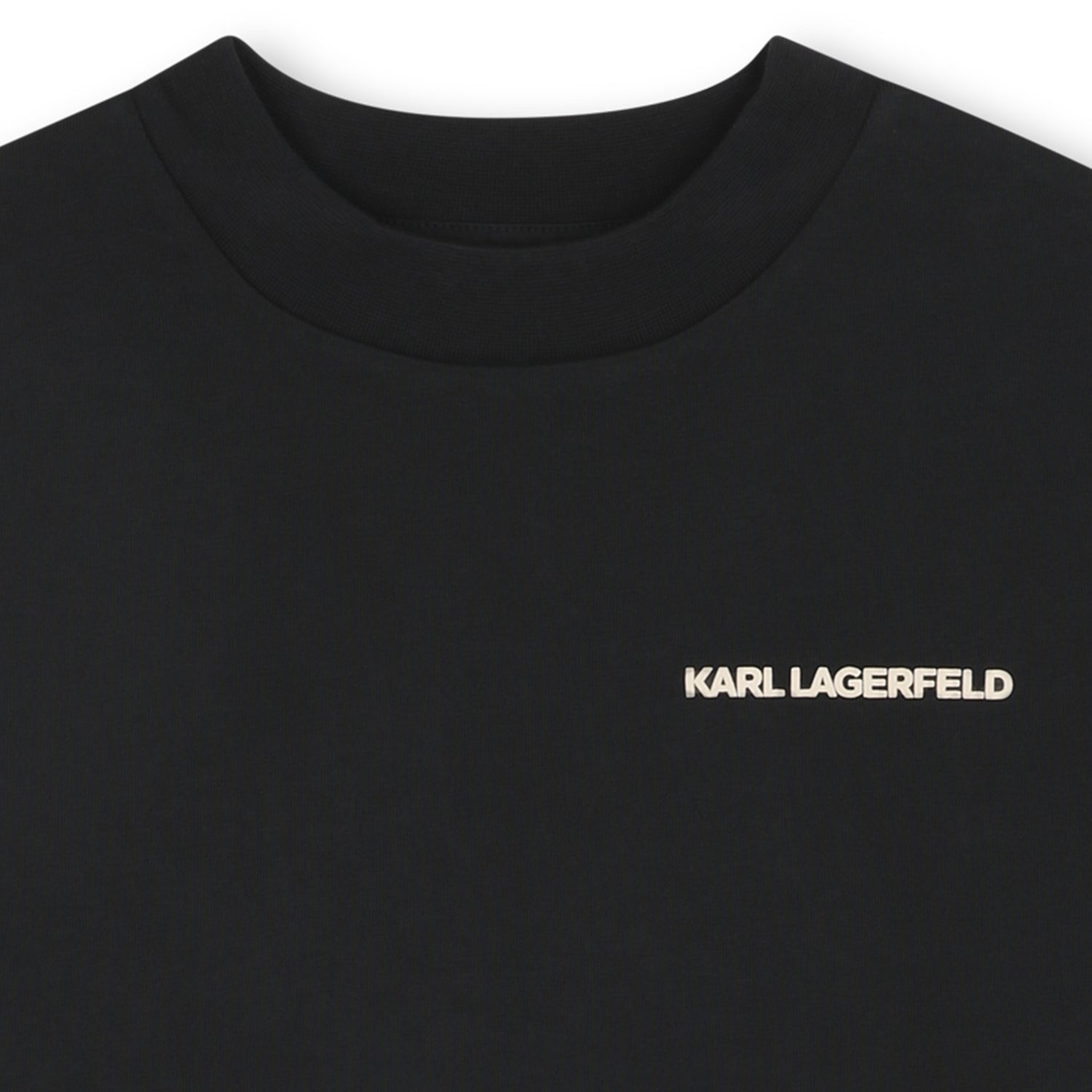 Black Short Sleeve T-Shirt with Karl Lagerfeld Graphic Back Print