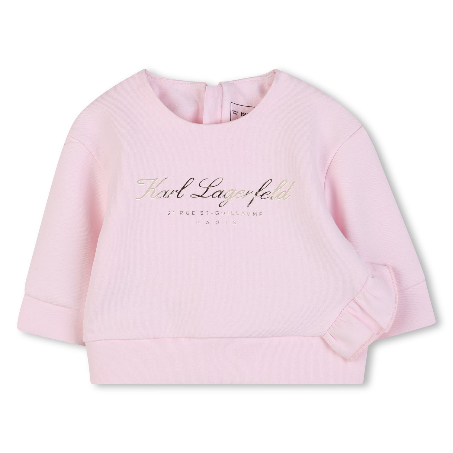 Sweatshirt &amp; Skirt Set in Pale Pink Karl Lagerfeld Kids