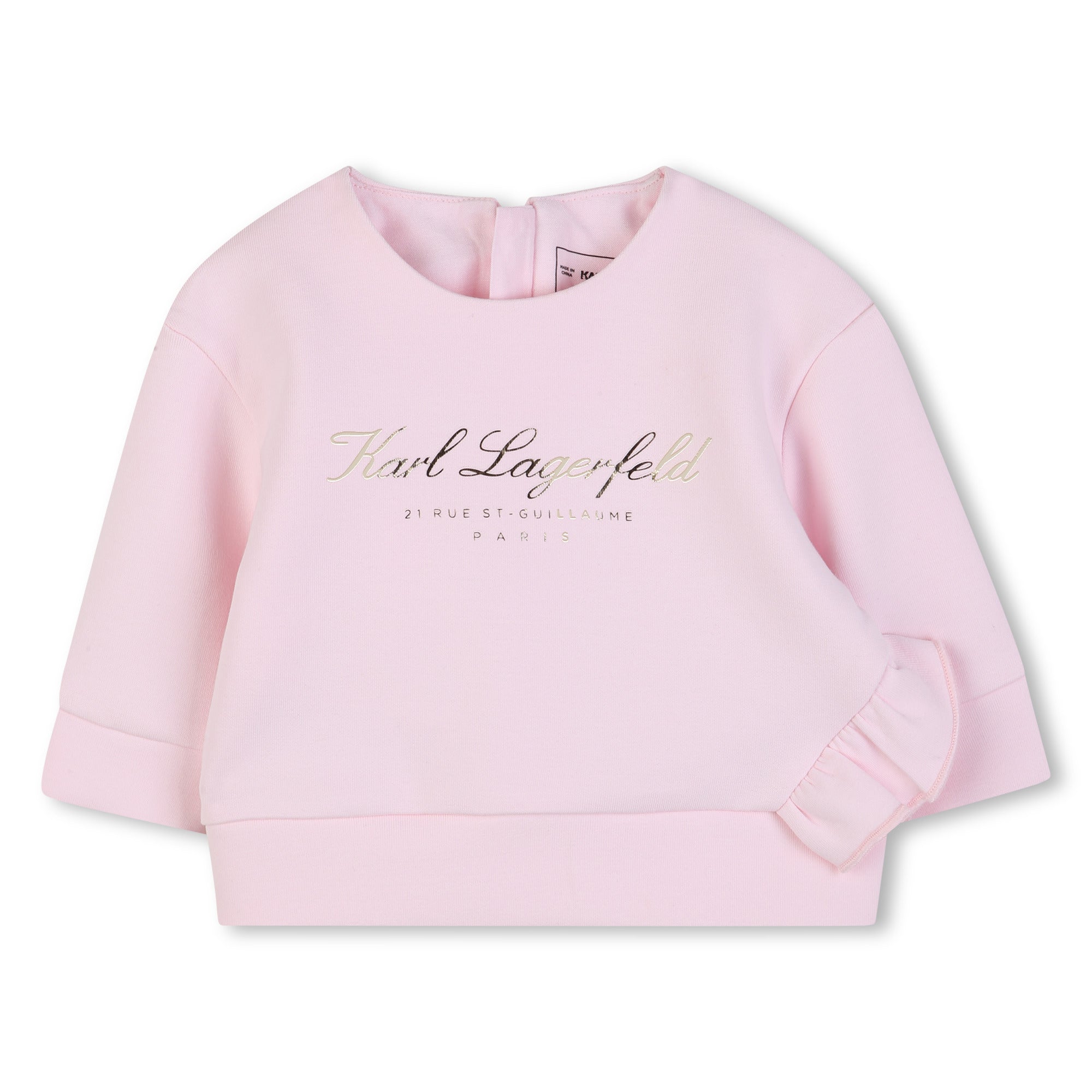 Sweatshirt &amp; Skirt Set in Pale Pink Karl Lagerfeld Kids