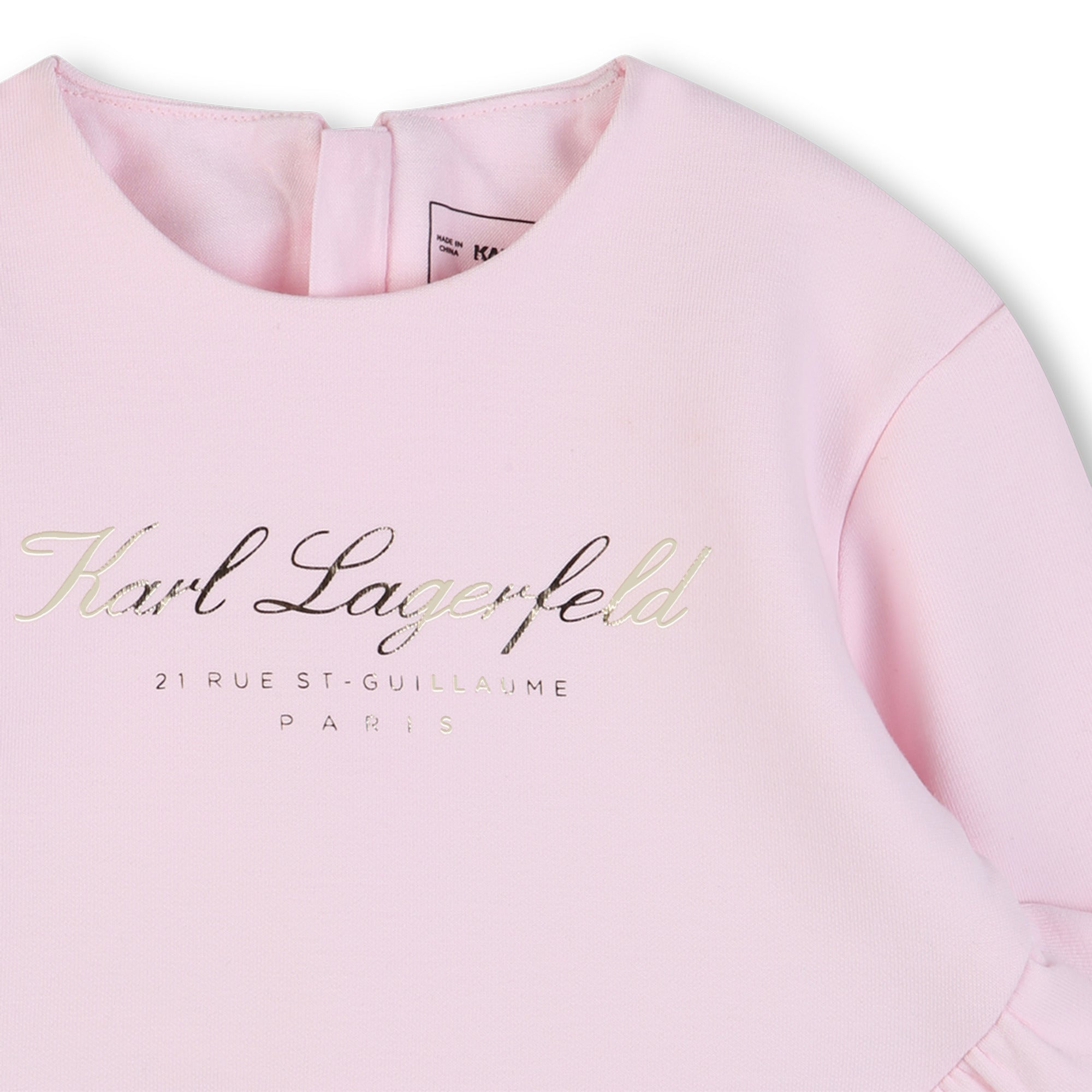 Sweatshirt &amp; Skirt Set in Pale Pink Karl Lagerfeld Kids