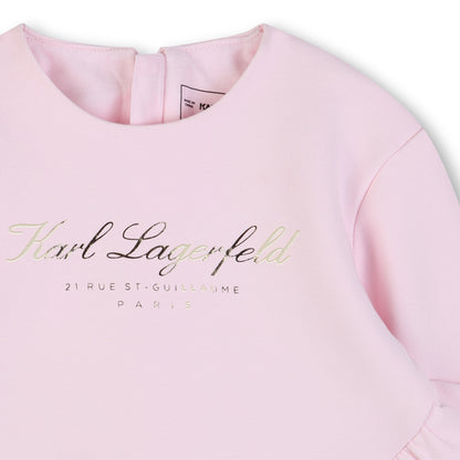 Sweatshirt &amp; Skirt Set in Pale Pink Karl Lagerfeld Kids